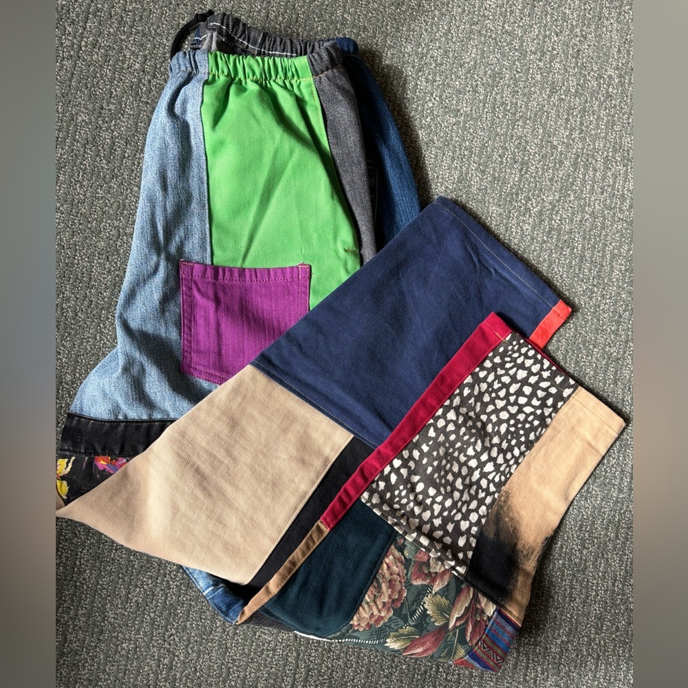 One-of-a-kind Patchwork Pants from Spunky Bruiser